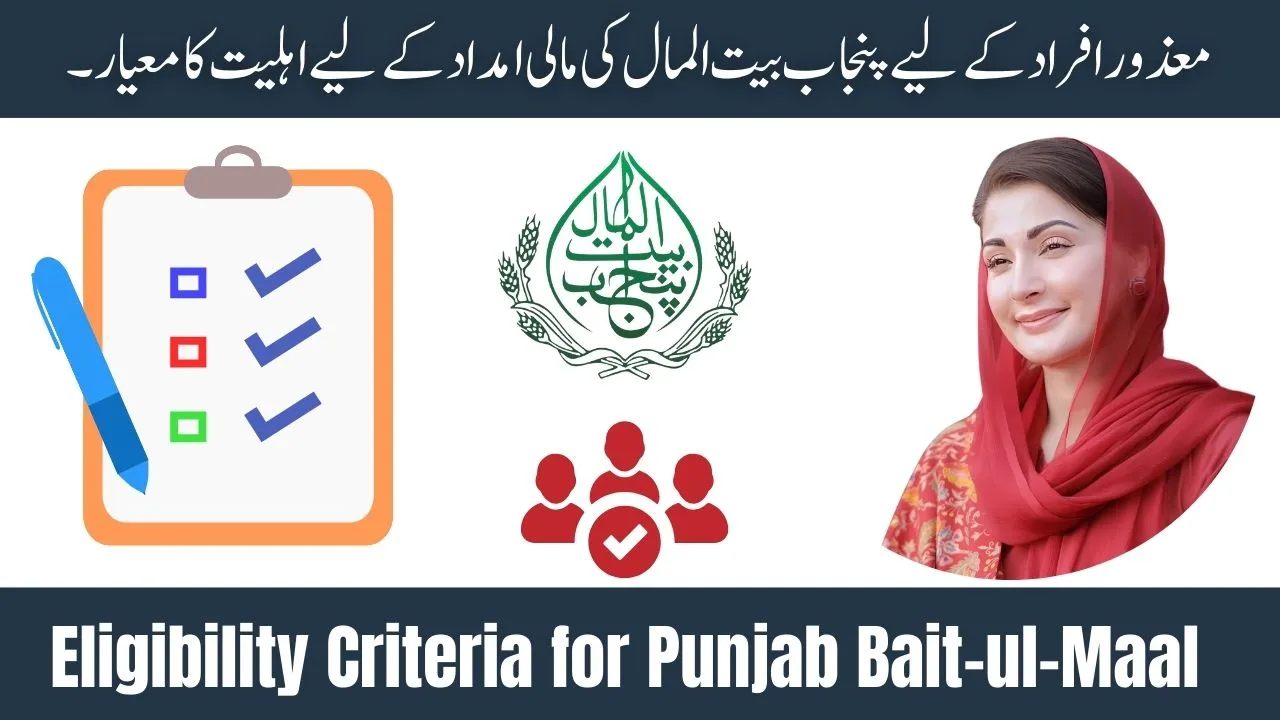 Eligibility Criteria for Punjab Bait-ul-Maal Financial Assistance for Disabled Persons